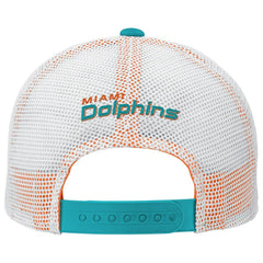 Miami Dolphins Youth Core Lockup Trucker Adjustable Hat Aqua | NFL