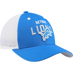 Detroit Lions Youth Core Lockup Trucker Adjustable Hat Blue | NFL