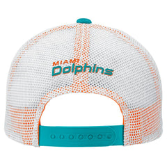 Miami Dolphins Preschool Core Lockup Trucker Adjustable hat Aqua | NFL