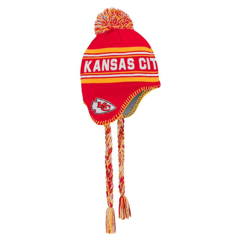 Kansas City Chiefs Preschool Jacquard Tassel Knit Hat with Pom Red | NFL