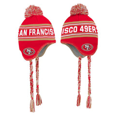 San Francisco 49ers Preschool Jacquard Tassel Knit Hat with Pom Scarlet | NFL
