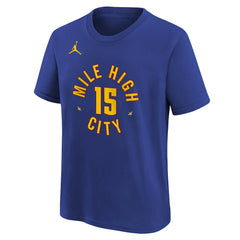 Nikola Jokic Denver Nuggets Jordan Brand Youth Statement Edition Name & Number T-Shirt Blue - NBA