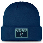 Seattle Kraken Fanatics Authentic Pro Cuffed Knit Hat - Deep Sea Blue - NHL