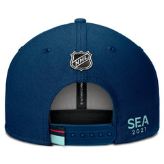 Seattle Kraken Fanatics Authentic Pro Prime Snapback Hat - Deep Sea Blue - NHL