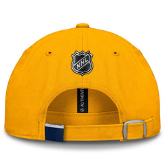 Nashville Predators Fanatics Authentic Pro Prime Adjustable Hat - Gold - NHL