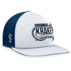 Seattle Kraken Fanatics Authentic Pro Hometown Rink Foam Trucker Snapback Hat - White/Deep Sea Blue - NHL