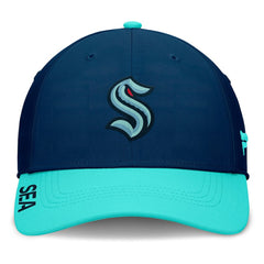 Seattle Kraken Fanatics Authentic Pro Rink Flex Hat - Deep Sea Blue/Light Blue - NHL