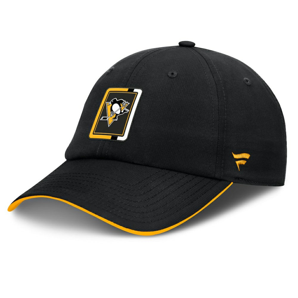 Pittsburgh Penguins Fanatics Authentic Pro Ripstop Adjustable Hat - Black/Gold - NHL