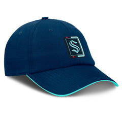 Seattle Kraken Fanatics Authentic Pro Ripstop Adjustable Hat - Deep Sea Blue/Light Blue - NHL