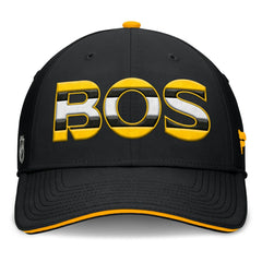Boston Bruins Fanatics Authentic Pro Rink Team Code Flex Hat - Black/Gold - NHL