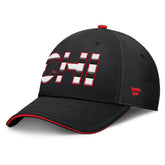 Chicago Blackhawks Fanatics Authentic Pro Rink Team Code Flex Hat - Black/Red - NHL