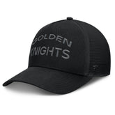 Vegas Golden Knights Fanatics Authentic Pro Road Stack Text A-Frame Adjustable Hat - Black - NHL