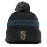 Vegas Golden Knights Fanatics Women's Authentic Pro Rink Cuffed Knit Hat with Pom - Black/ - NHL