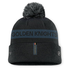 Vegas Golden Knights Fanatics Women's Authentic Pro Rink Cuffed Knit Hat with Pom - Black/ - NHL