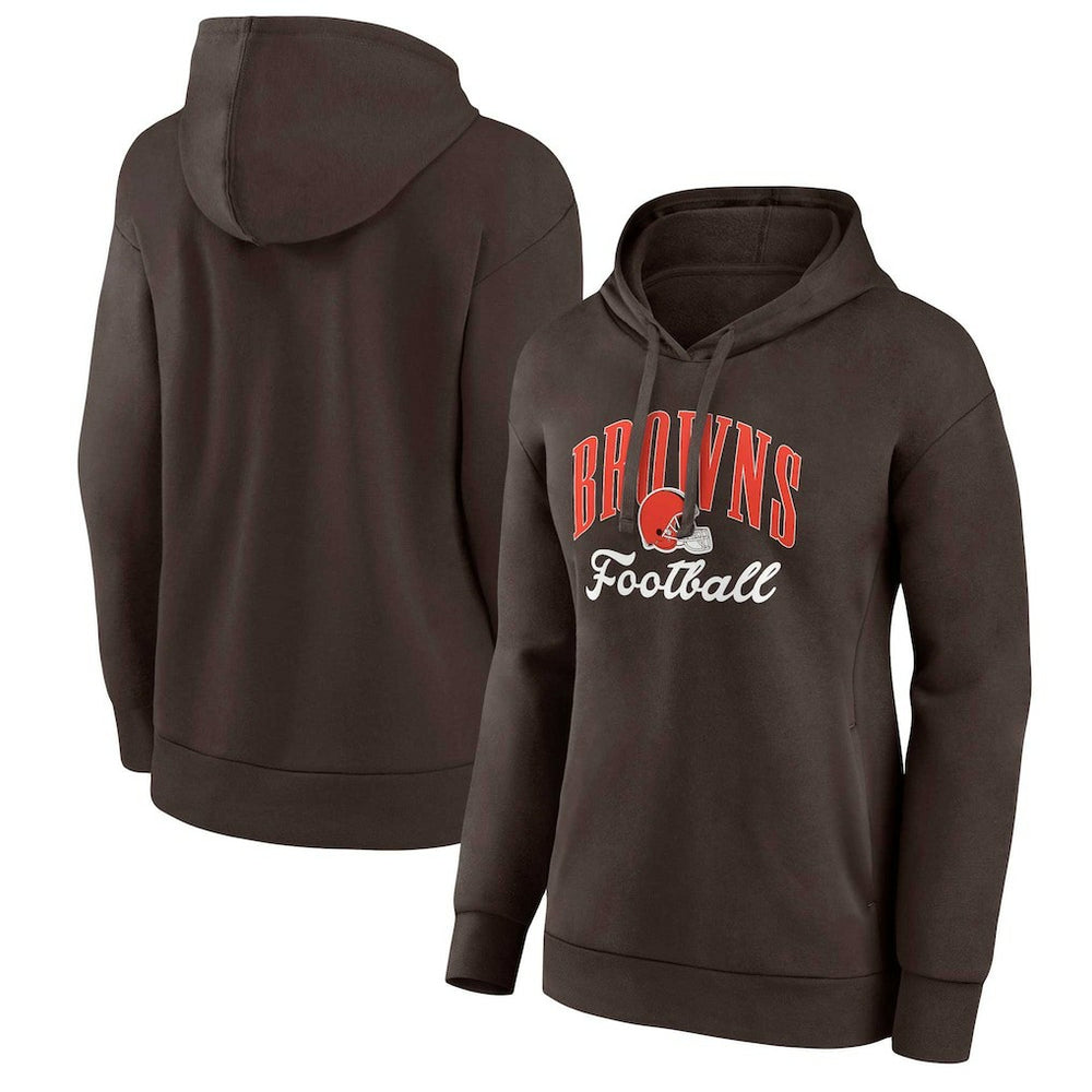 Cleveland Browns Women's Victory Script Pullover Hoodie Brown | Fanatics