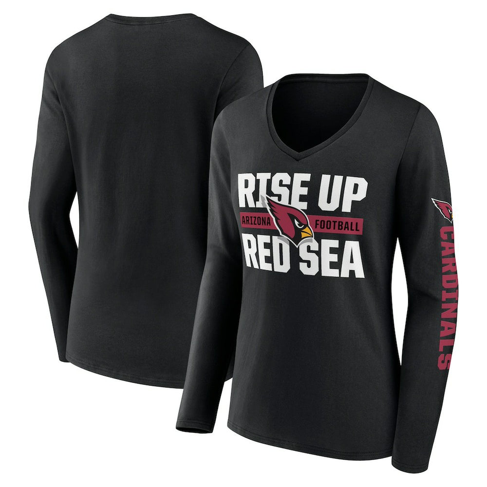 Arizona Cardinals Hometown Sweep Long Sleeve V-Neck T-Shirt Black | Fanatics