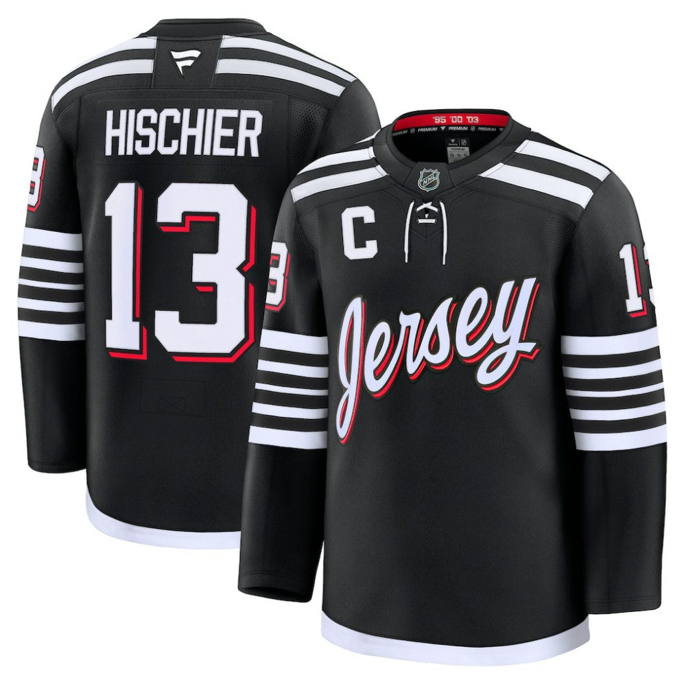 Nico Hischier New Jersey Devils Fanatics Alternate Premium Jersey - Black - NHL