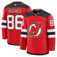 Jack Hughes New Jersey Devils Fanatics Home Premium Jersey - Red - NHL
