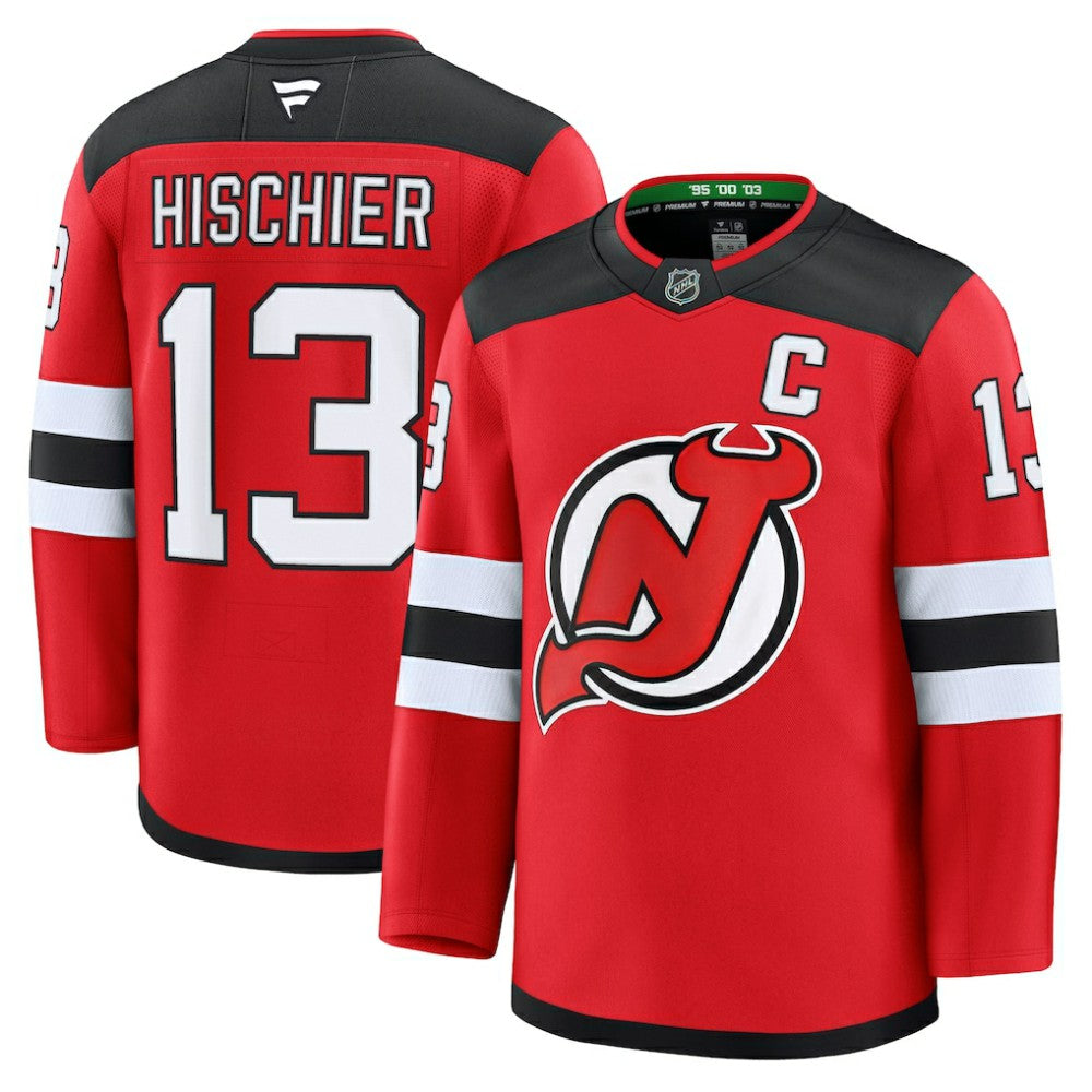 Nico Hischier New Jersey Devils Fanatics Home Premium Jersey - Red - NHL
