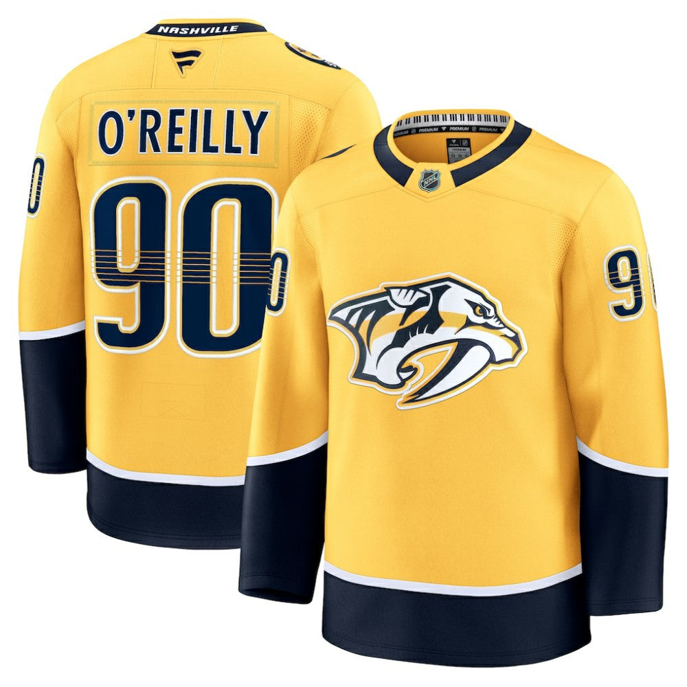 Ryan O'Reilly Nashville Predators Fanatics Home Premium Jersey - Yellow - NHL