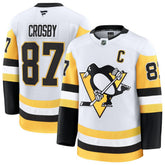 Sidney Crosby Pittsburgh Penguins Fanatics Away Premium Jersey - White - NHL