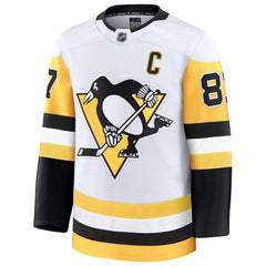 Sidney Crosby Pittsburgh Penguins Fanatics Away Premium Jersey - White - NHL