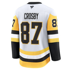 Sidney Crosby Pittsburgh Penguins Fanatics Away Premium Jersey - White - NHL