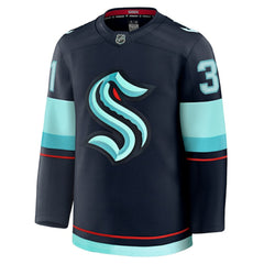 Philipp Grubauer Seattle Kraken Fanatics Home Premium Jersey - Deep Sea Blue - NHL