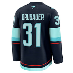 Philipp Grubauer Seattle Kraken Fanatics Home Premium Jersey - Deep Sea Blue - NHL