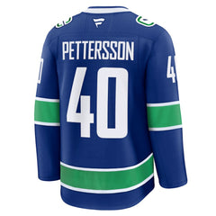 Elias Pettersson Vancouver Canucks Fanatics Home Premium Jersey - Blue - NHL