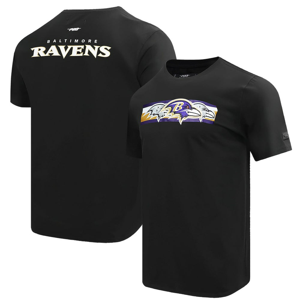 Baltimore Ravens Pro Standard Retro Striper T-Shirt Black | NFL