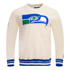 Seattle Seahawks Pro Standard Retro Classics Fleece Pullover Sweatshirt Cream | NFL