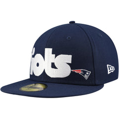 New England Patriots New Era Checkered Undervisor 59FIFTY Fitted Hat Navy | NFL