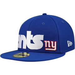 New York Giants New Era Checkered Undervisor 59FIFTY Fitted Hat Royal | NFL