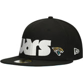 Jacksonville Jaguars New Era Checkered Undervisor 59FIFTY Fitted Hat Black | NFL