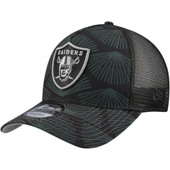 Las Vegas Raiders New Era Agave Trucker 9FORTY Adjustable Hat Black | NFL