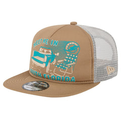 Miami Dolphins New Era Meet Me 9FIFTY Snapback Hat Tan | NFL
