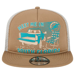 Miami Dolphins New Era Meet Me 9FIFTY Snapback Hat Tan | NFL