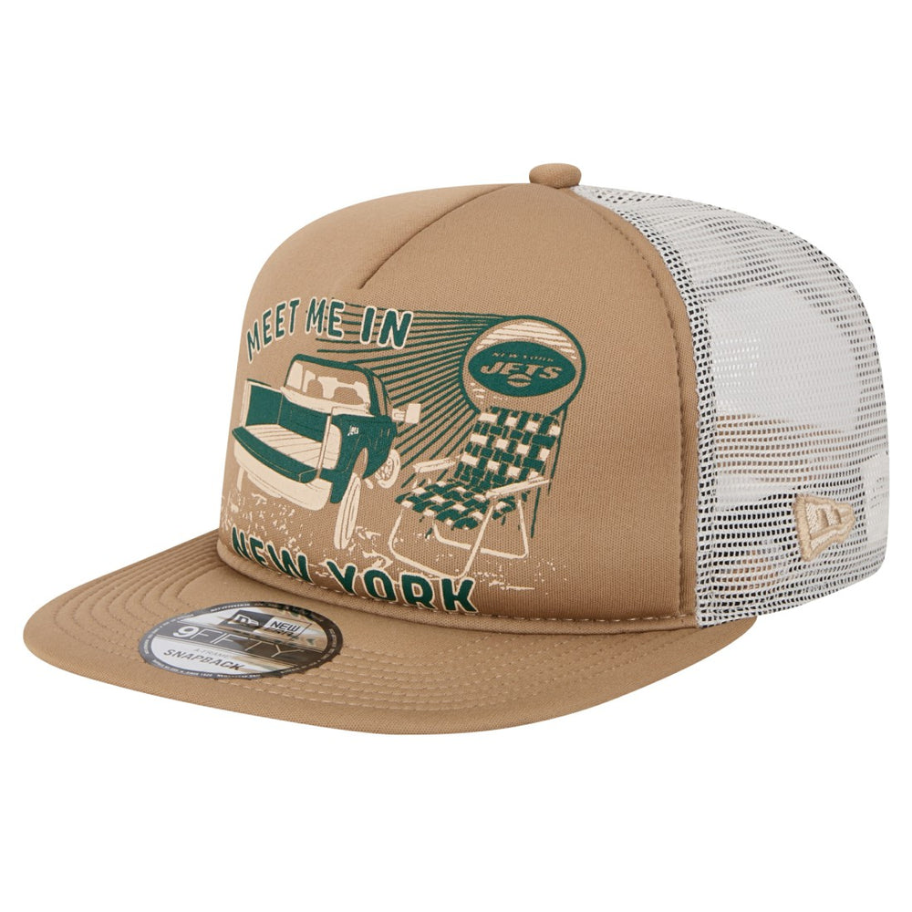 New York Jets New Era Meet Me 9FIFTY Snapback Hat Tan | NFL
