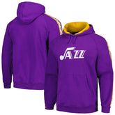Utah Jazz Hardwood Classics Nights Raglan Pullover Hoodie Purple - NBA