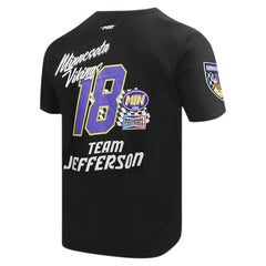 Justin Jefferson Minnesota Vikings Pro Standard Fast Lane Name & Number Player T-Shirt Black | NFL