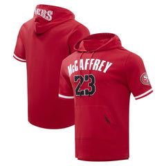 Christian McCaffrey San Francisco 49ers Pro Standard Player Name & Number Hoodie T-Shirt Scarlet | NFL