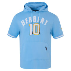Justin Herbert Los Angeles Chargers Pro Standard Player Name & Number Hoodie T-Shirt Powder Blue | NFL