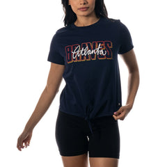 Atlanta Braves The Wild Collective Women's Twist Front T-Shirt - MLB