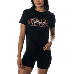 Baltimore Orioles The Wild Collective Women's Twist Front T-Shirt - MLB
