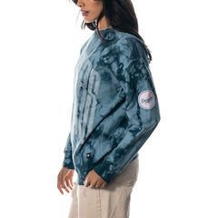 Los Angeles Dodgers The Wild Collective Women's Overdyed Pullover Sweatshirt - MLB