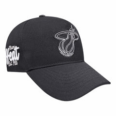 Miami Heat Pro Standard Paint the City Pinch Front Snapback Hat Black - NBA