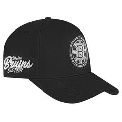 Boston Bruins Pro Standard Paint the City Pinch Front Snapback Hat - Black - NHL