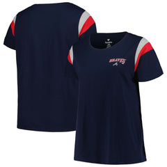 Atlanta Braves Profile Women's Plus Size Scoop Neck T-Shirt - MLB