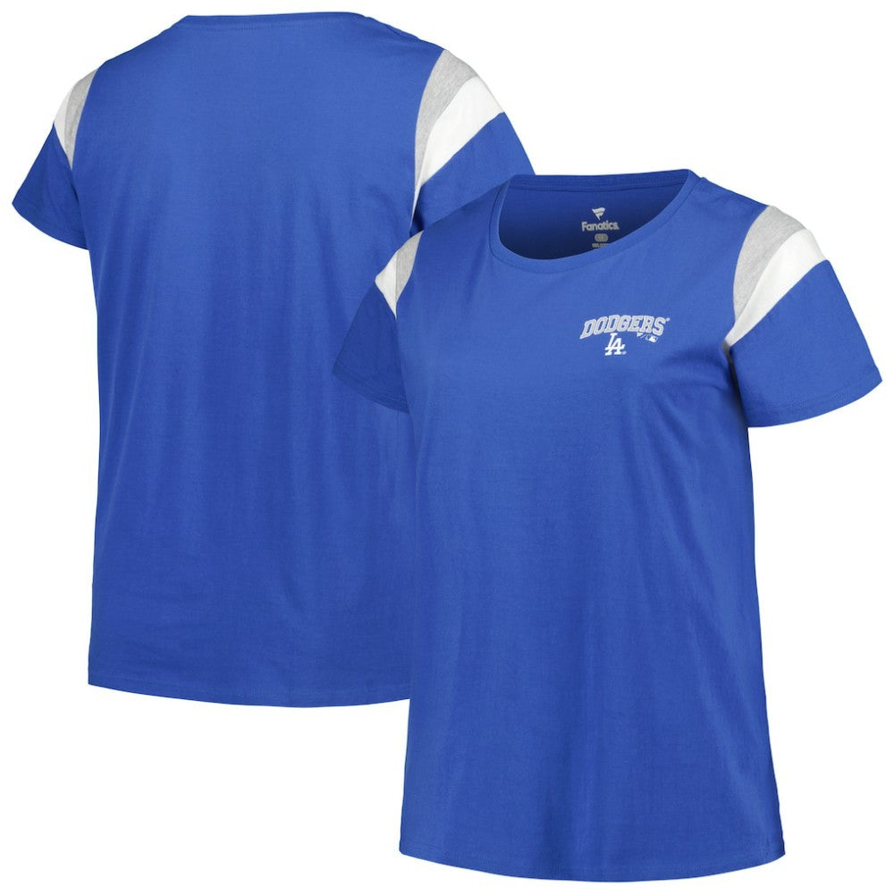 Los Angeles Dodgers Profile Women's Plus Size Scoop Neck T-Shirt - MLB